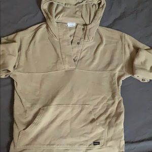 Tan RVCA hoodie.